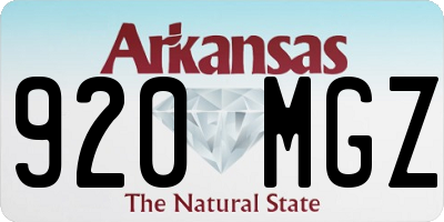 AR license plate 920MGZ