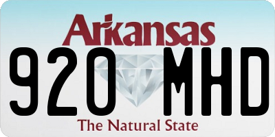 AR license plate 920MHD