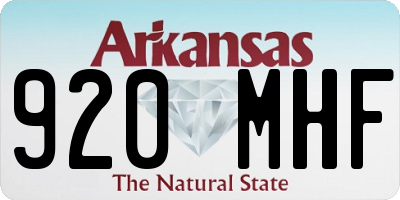 AR license plate 920MHF