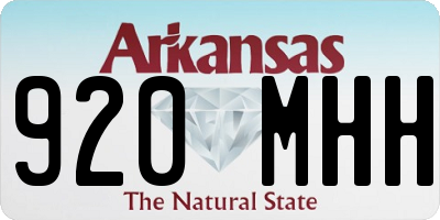 AR license plate 920MHH