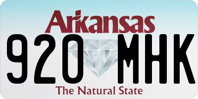 AR license plate 920MHK