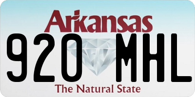 AR license plate 920MHL