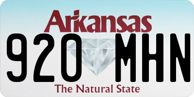 AR license plate 920MHN