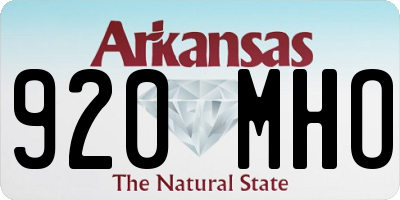 AR license plate 920MHO