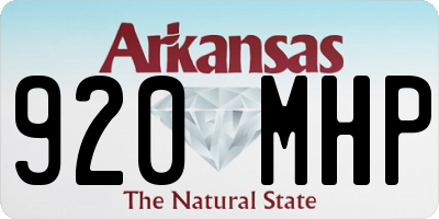 AR license plate 920MHP