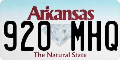 AR license plate 920MHQ