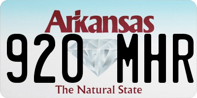 AR license plate 920MHR