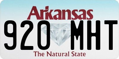 AR license plate 920MHT