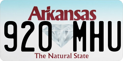 AR license plate 920MHU