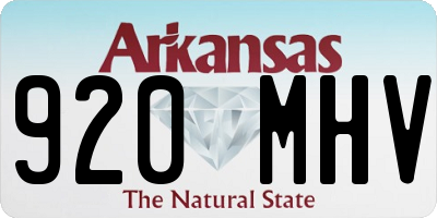 AR license plate 920MHV