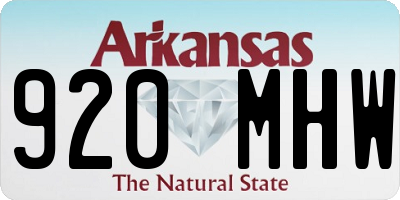 AR license plate 920MHW