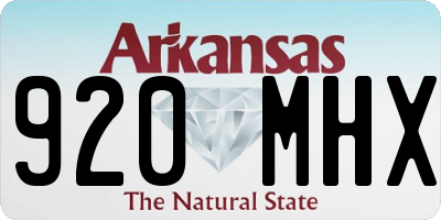 AR license plate 920MHX