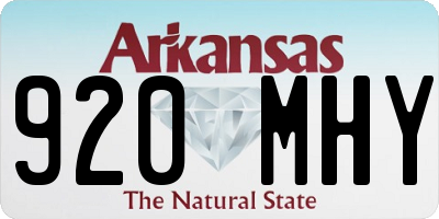 AR license plate 920MHY