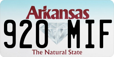 AR license plate 920MIF