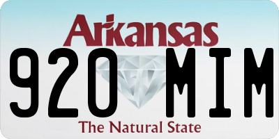 AR license plate 920MIM