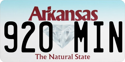 AR license plate 920MIN