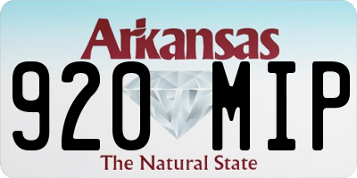 AR license plate 920MIP