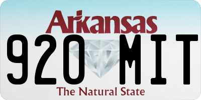 AR license plate 920MIT