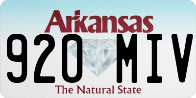 AR license plate 920MIV