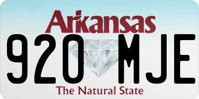 AR license plate 920MJE