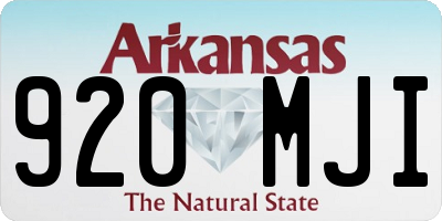 AR license plate 920MJI