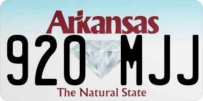 AR license plate 920MJJ