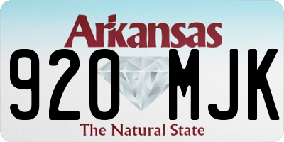 AR license plate 920MJK