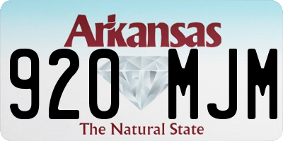 AR license plate 920MJM