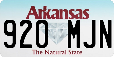 AR license plate 920MJN