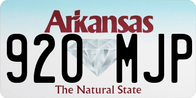 AR license plate 920MJP