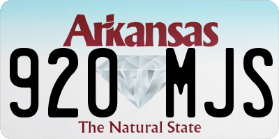 AR license plate 920MJS