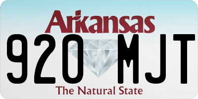 AR license plate 920MJT