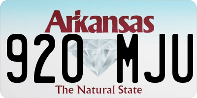 AR license plate 920MJU