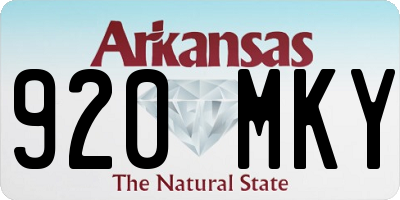 AR license plate 920MKY