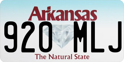 AR license plate 920MLJ