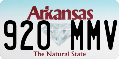 AR license plate 920MMV