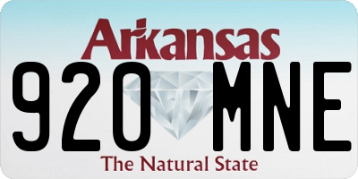 AR license plate 920MNE