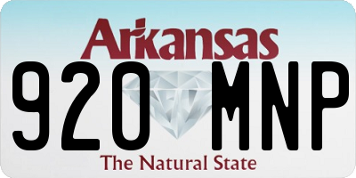 AR license plate 920MNP