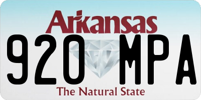 AR license plate 920MPA
