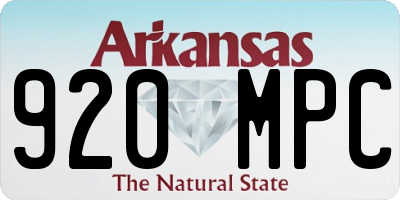 AR license plate 920MPC