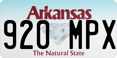 AR license plate 920MPX