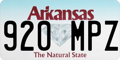 AR license plate 920MPZ