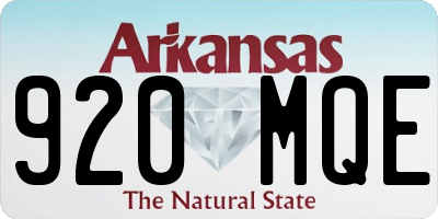 AR license plate 920MQE