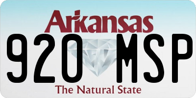 AR license plate 920MSP