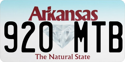 AR license plate 920MTB
