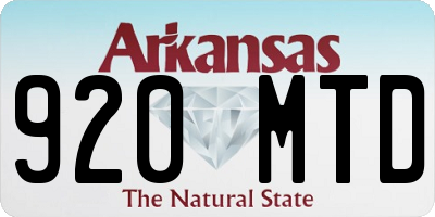 AR license plate 920MTD
