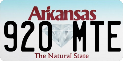 AR license plate 920MTE