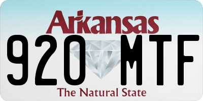 AR license plate 920MTF