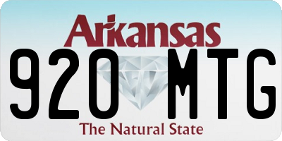 AR license plate 920MTG