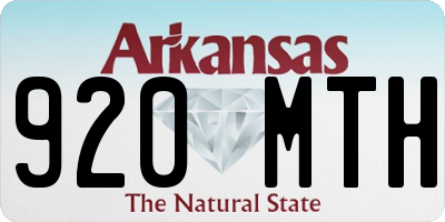 AR license plate 920MTH
